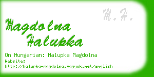 magdolna halupka business card